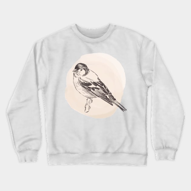 Hand drawn illustration of chaffinch bird Crewneck Sweatshirt by Lshvsk